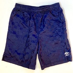 Umbro Boys Checkered Blue Athletic Shorts